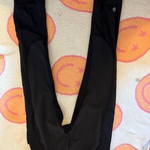 Lululemon Black Leggings with Mesh Accents